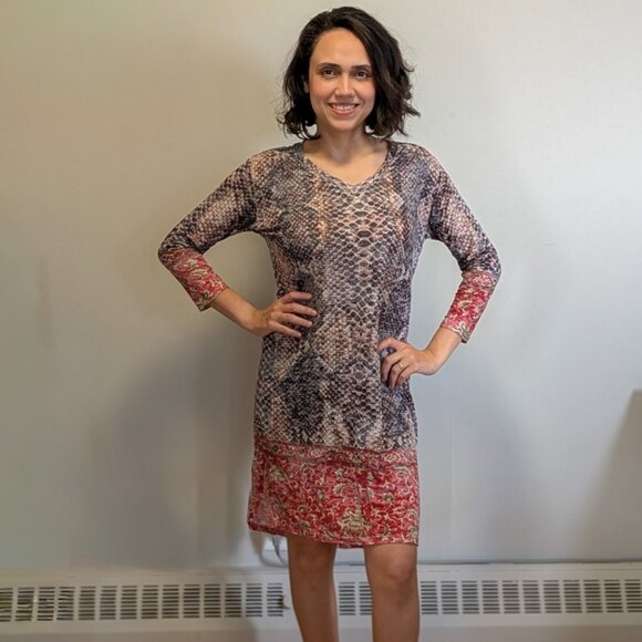 Multicolor Snake Print Dress - Picture 1 of 4